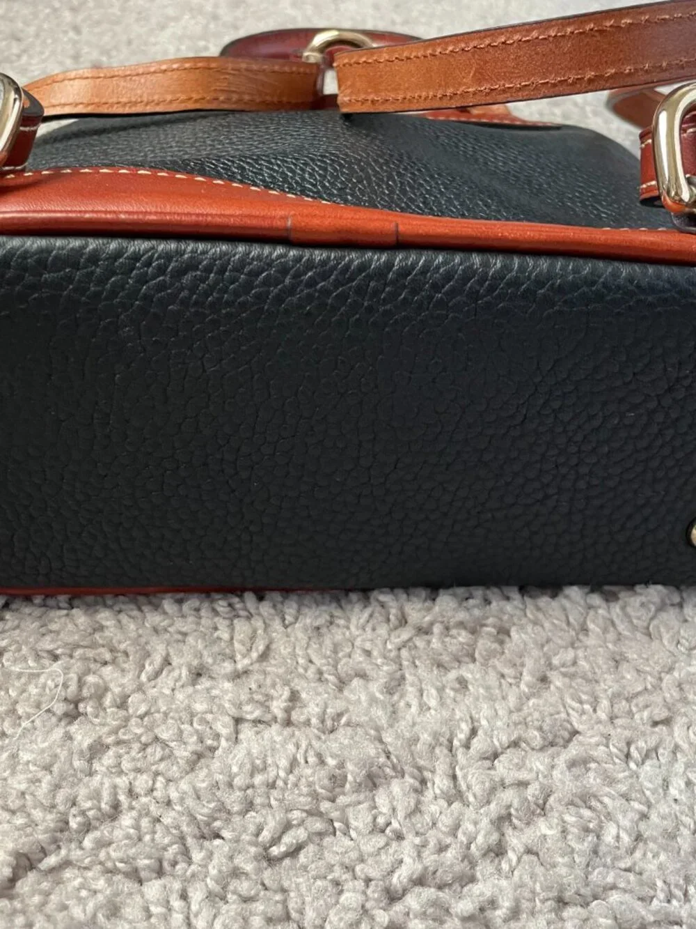 Dooney & Bourke Pebble Leather Zip Pod Backpack Midnight Blue